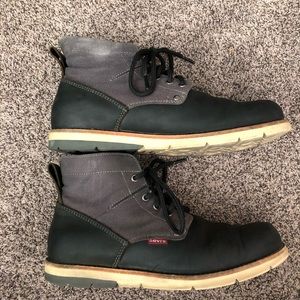 Levis Men’s Jax Chukka Boot, Black/Charcoal, Sz 10